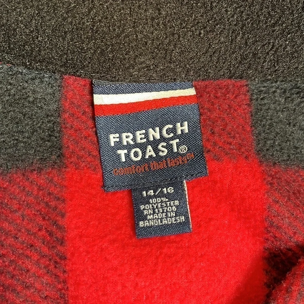 FRENCH Toast Red Buffalo Plaid Pullover Sweatshirt